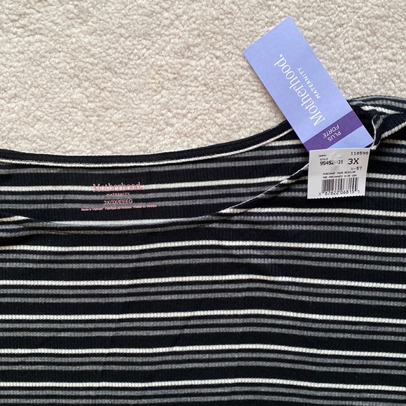 Motherhood Maternity women’s plus size striped top size 3X NWT - Picture 4 of 6